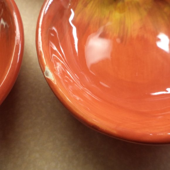 Set includes Bottle for Dipping Oil and Matching Serving Saucers.- Tomato Design - Picture 2 of 5